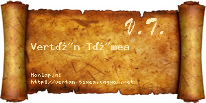 Vertán Tímea névjegykártya