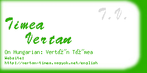 timea vertan business card